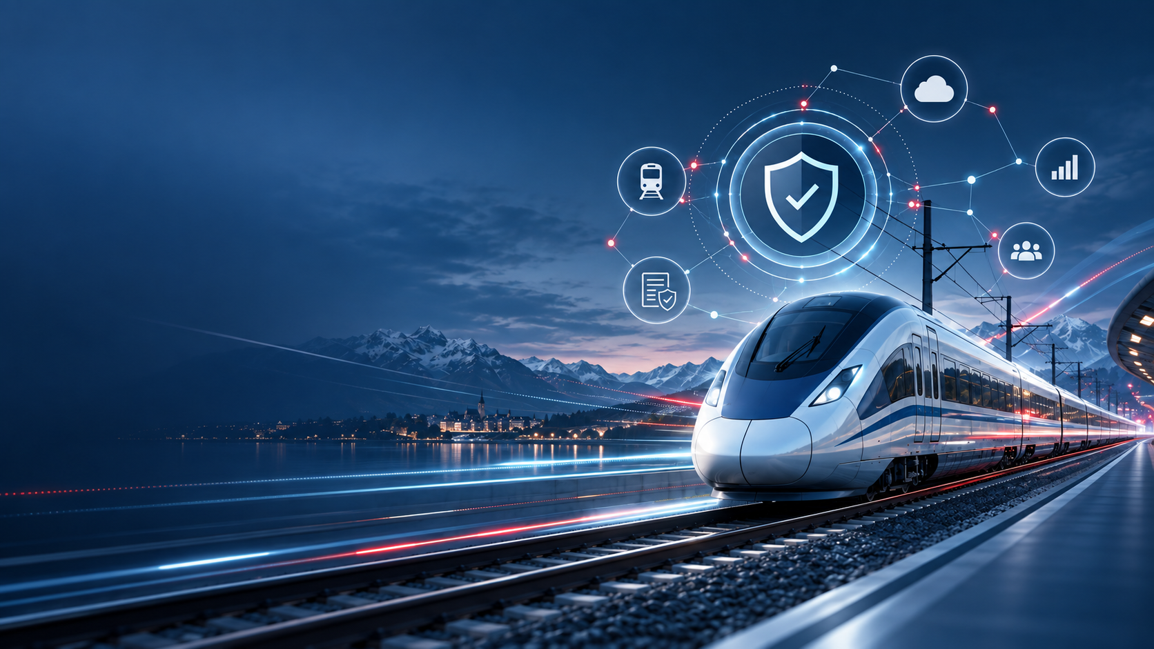 Digital railway and critical infrastructure representing transformation, safety and assurance